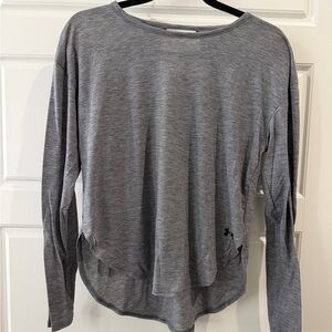 Under Armour Women's Heathered Gray Long Sleeve Tee